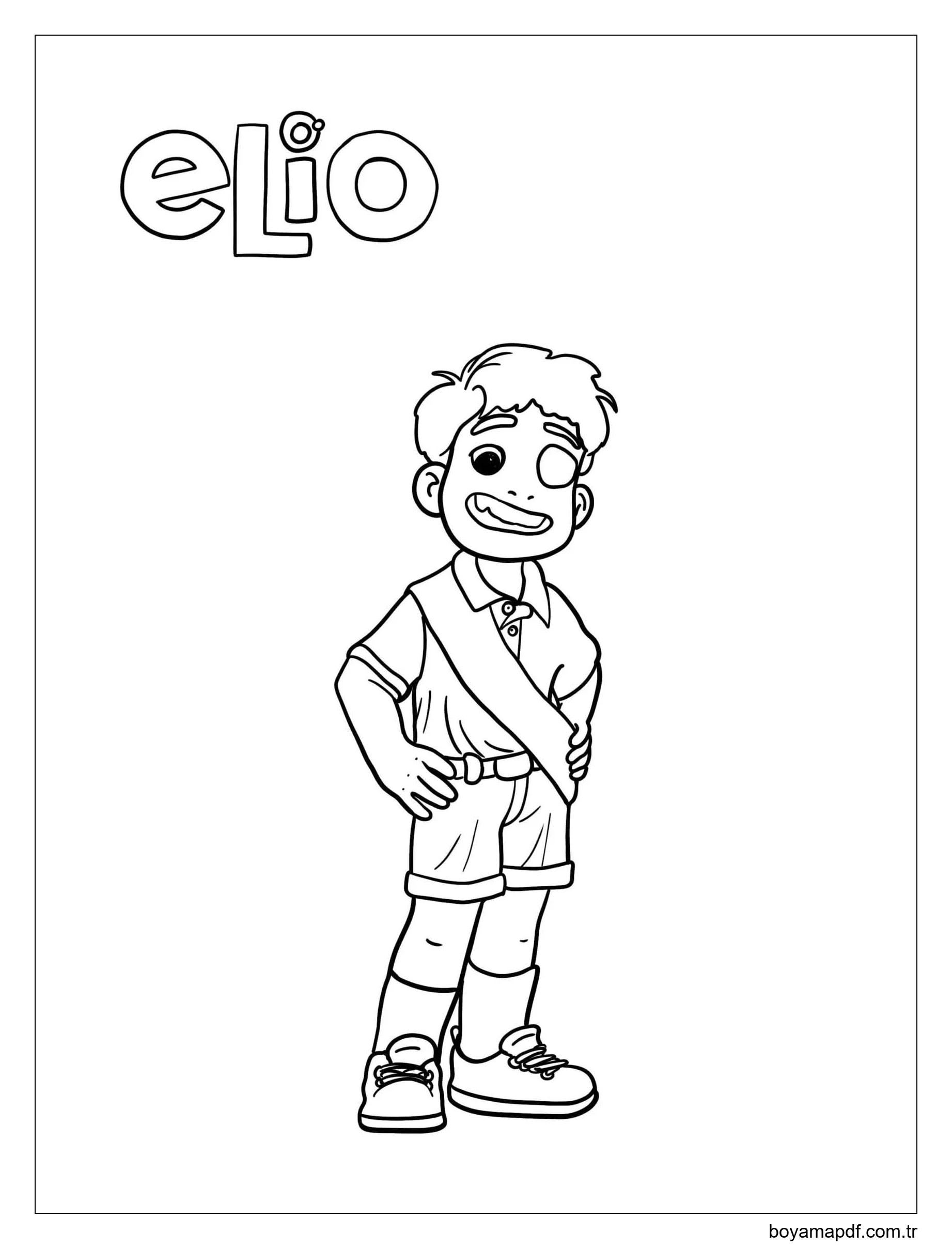 Elio Sevimli Boyama Sayfası