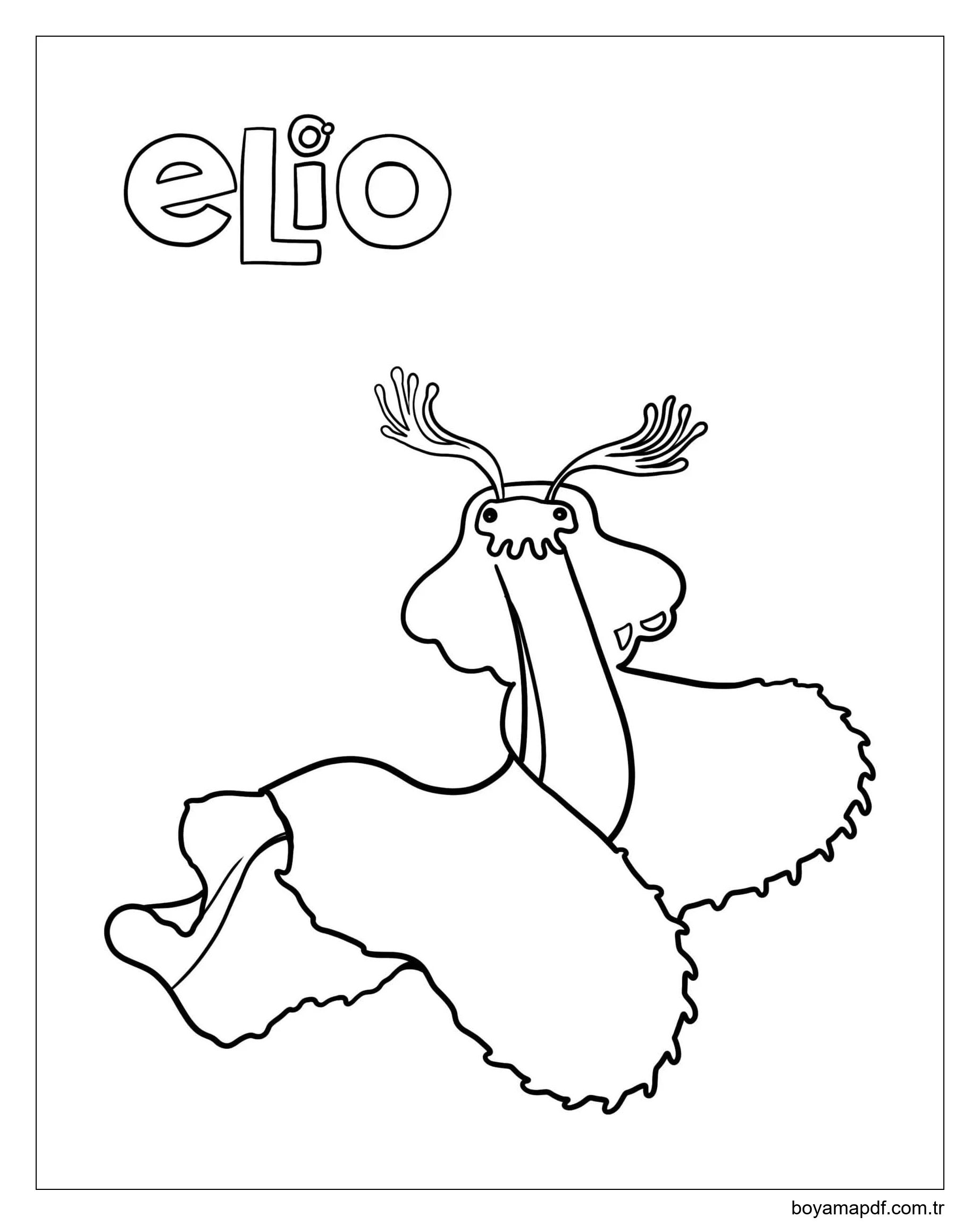 Elio ücretsiz temel Boyama Sayfası