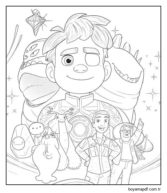 Elio yazdırılabilir Boyama Sayfası