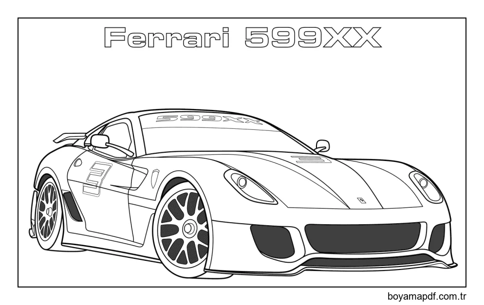 Ferrari 599XX Boyama Sayfası