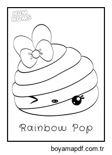 Gökkuşağı Pop Boyama Sayfası