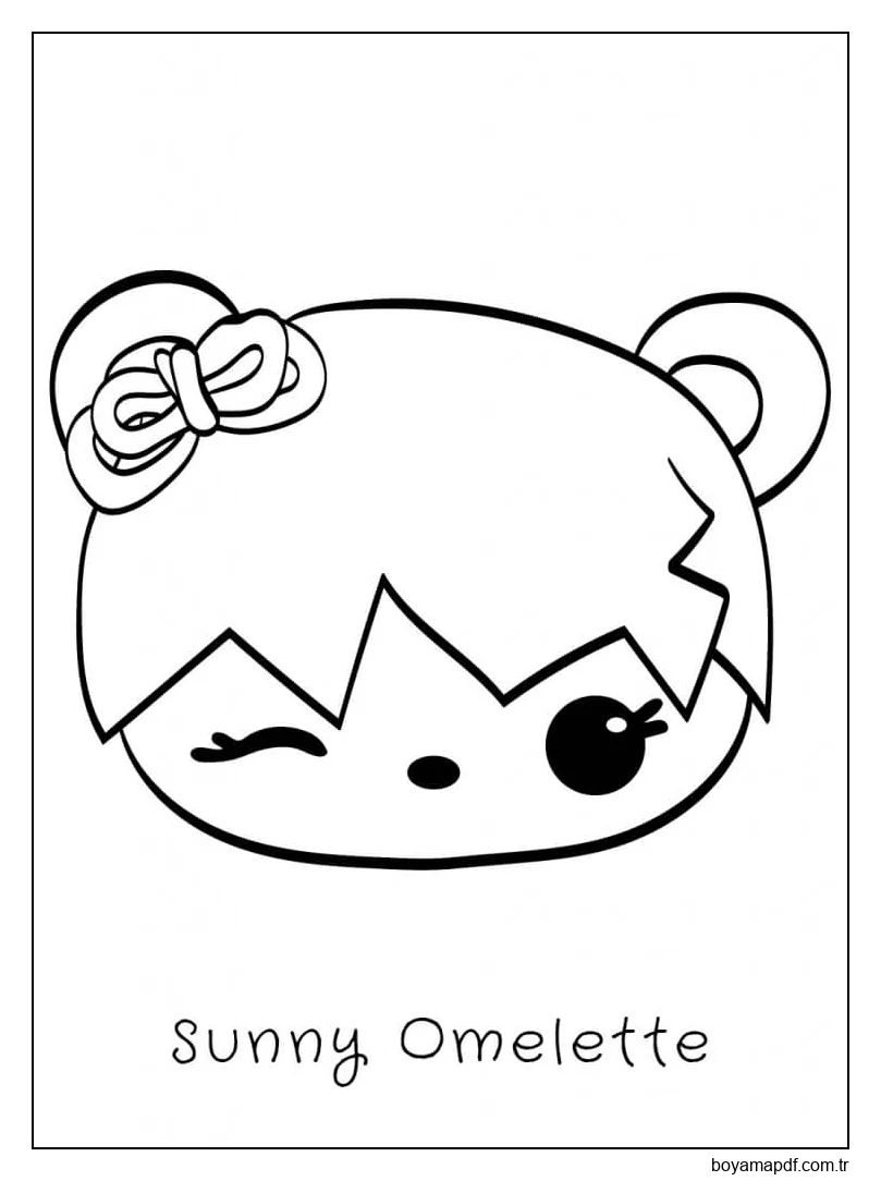Güneşli Omlet Boyama Sayfası