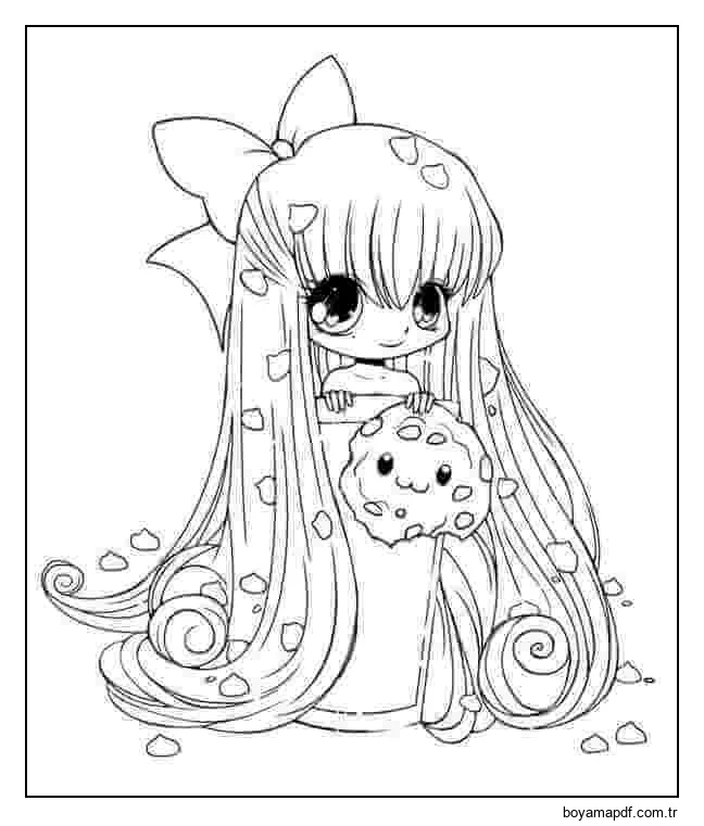 Güzel Kawaii Boyama Sayfası