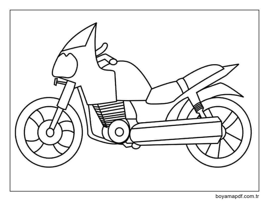 Güzel Motosiklet Boyama Sayfası