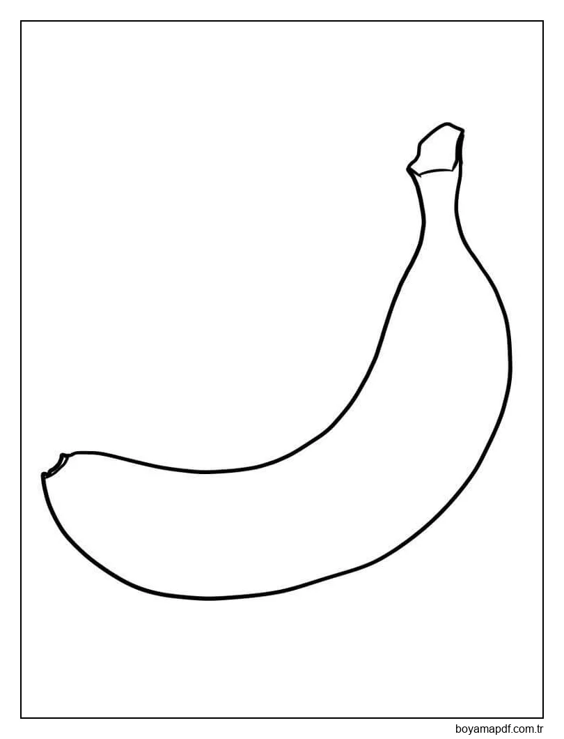 Güzel Muz Boyama Sayfası