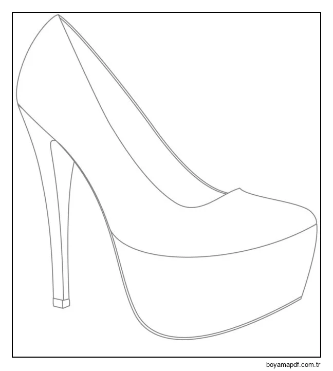Her moda tutkununun favori ayakkabısı Boyama Sayfası