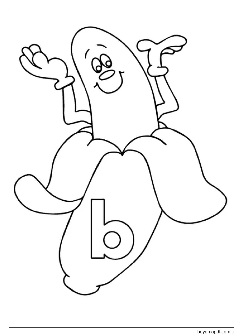 Inanılmaz Muz Boyama Sayfası