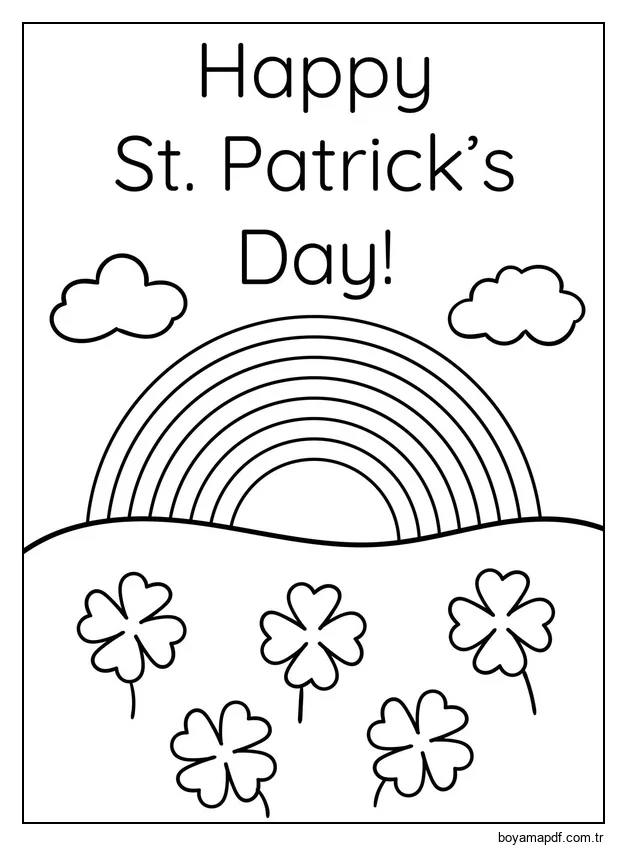 İrlanda çocuklar için yazdırılabilir Boyama Sayfası