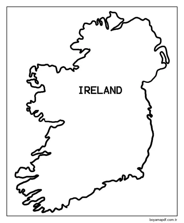 İrlanda Yazdırılabilir Boyama Sayfası