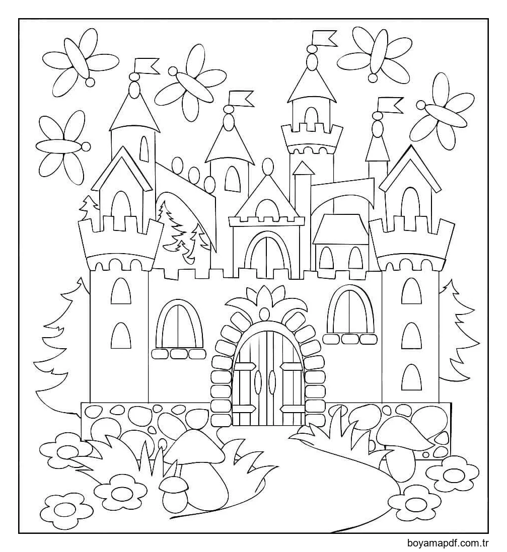 Kale çizimi Boyama Sayfası