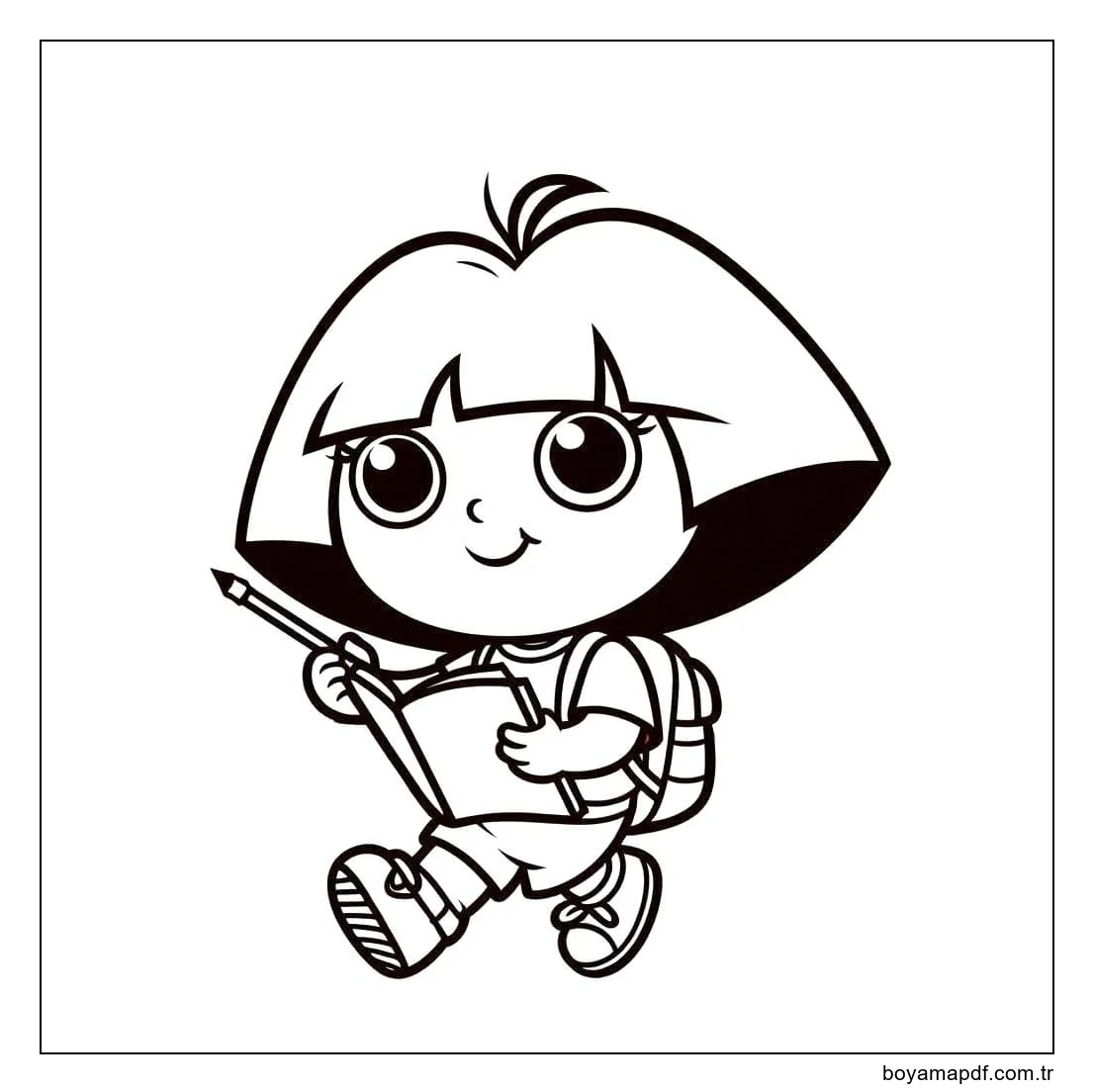 Kaşif Dora kolay Boyama Sayfası