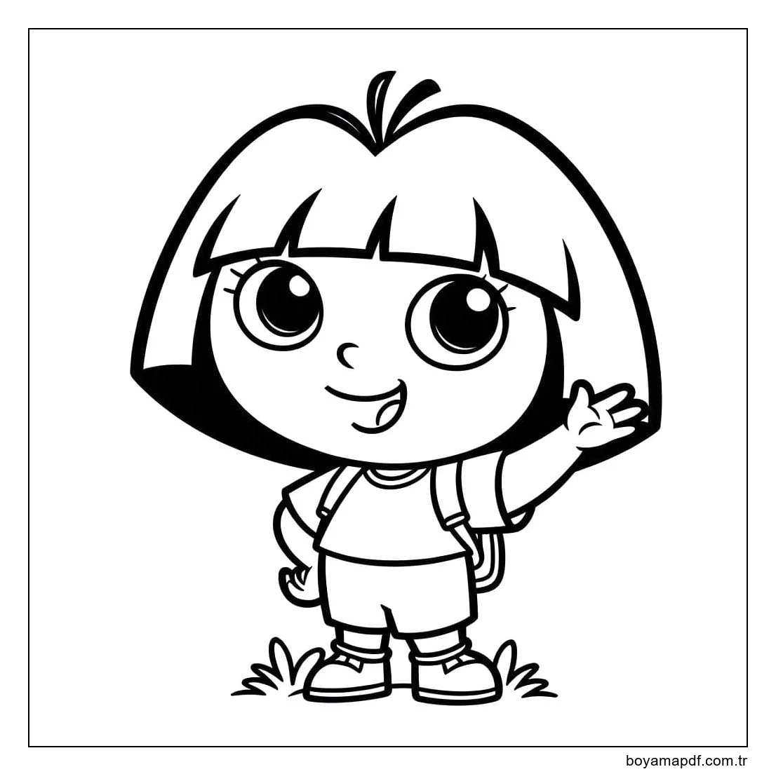 Kaşif Dora resmi Boyama Sayfası