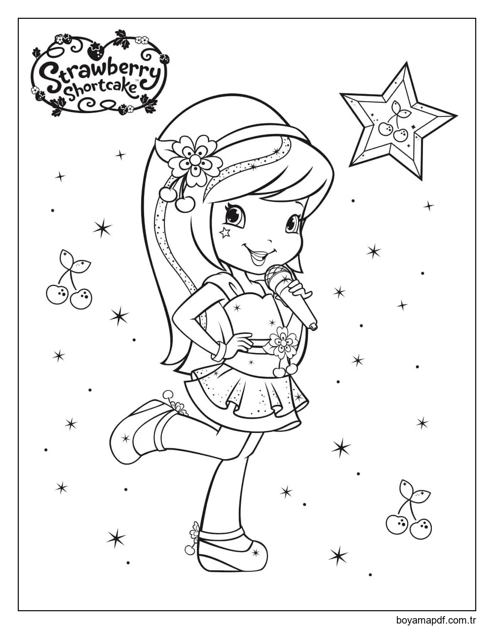 Kiraz Reçeli Boyama Sayfası