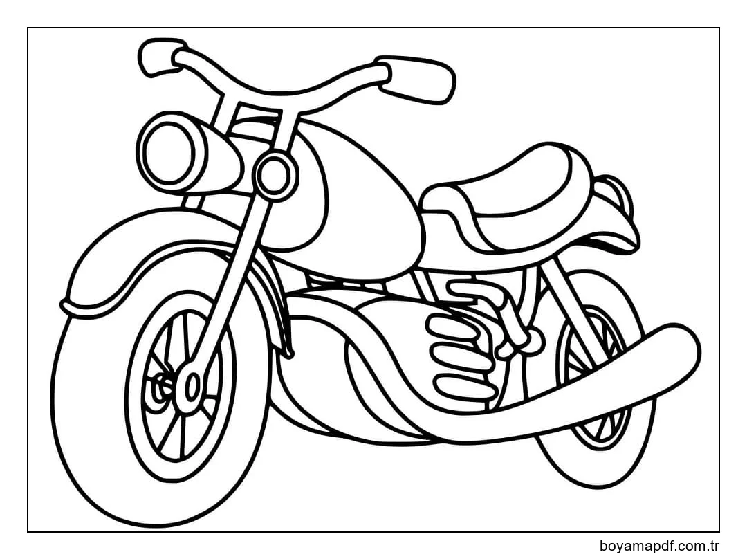 Klasik Motosiklet Boyama Sayfası