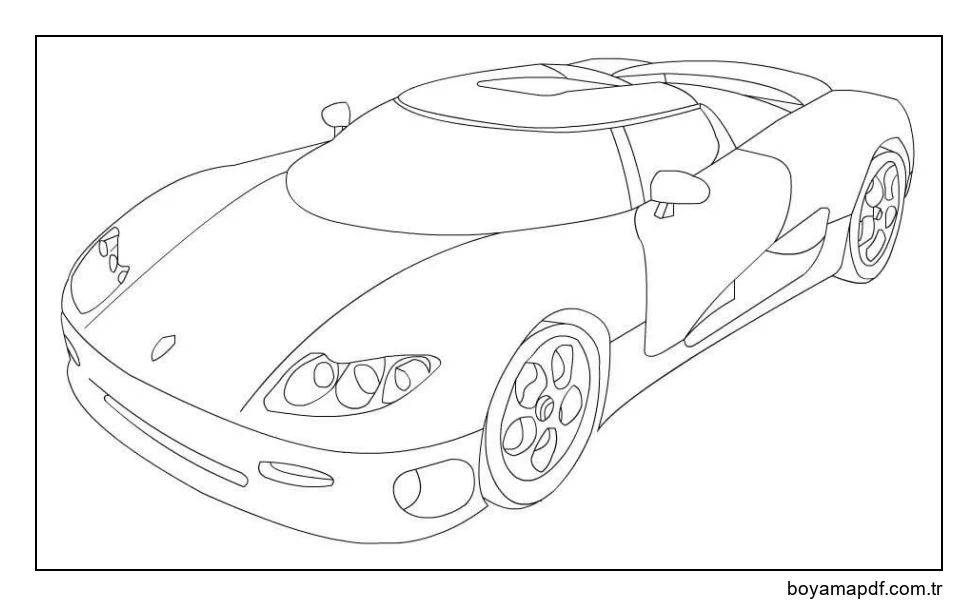 Koenigsegg CS8S Boyama Sayfası