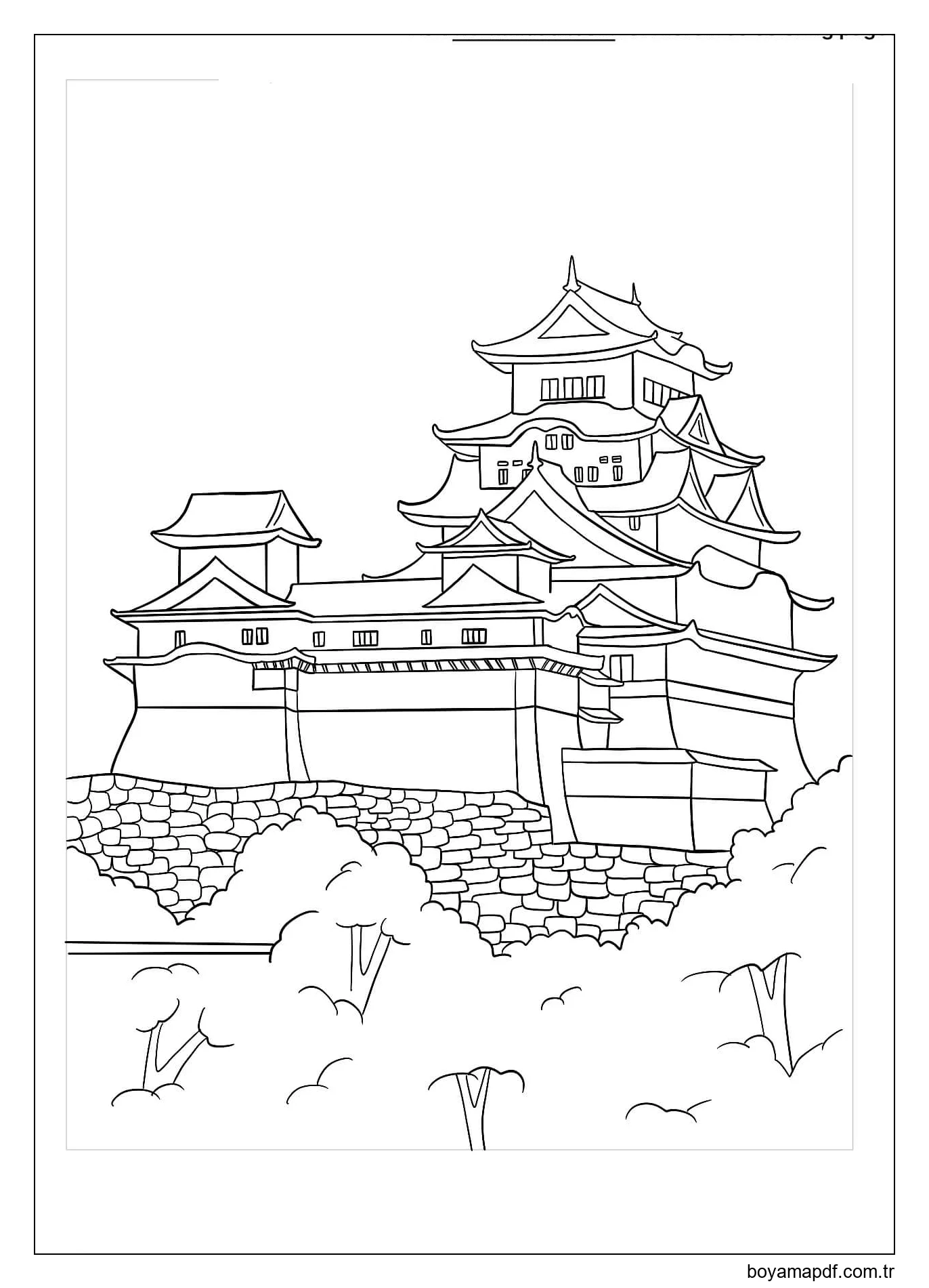 Kral Arthur Kalesi Boyama Sayfası