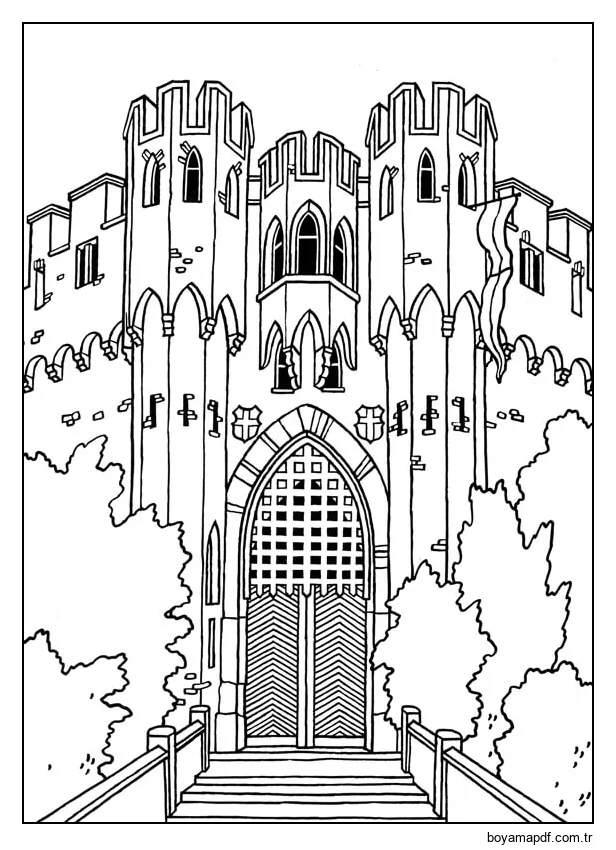 Lahneck Kalesi Boyama Sayfası