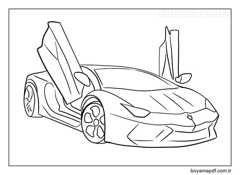 Lamborghini Aventador Boyama Sayfası