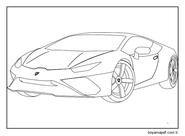 Lamborghini Huracan Boyama Sayfası