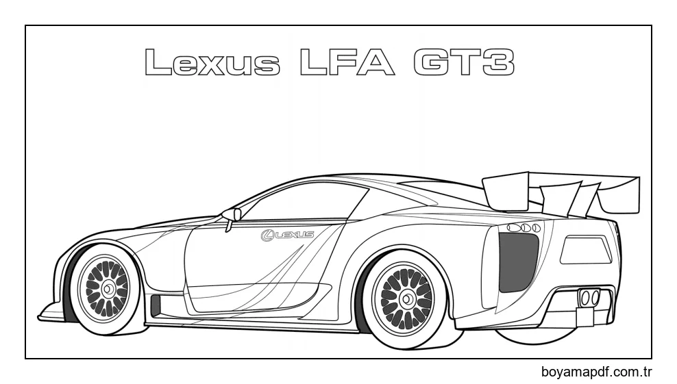 Lexus LFA GT3 Boyama Sayfası
