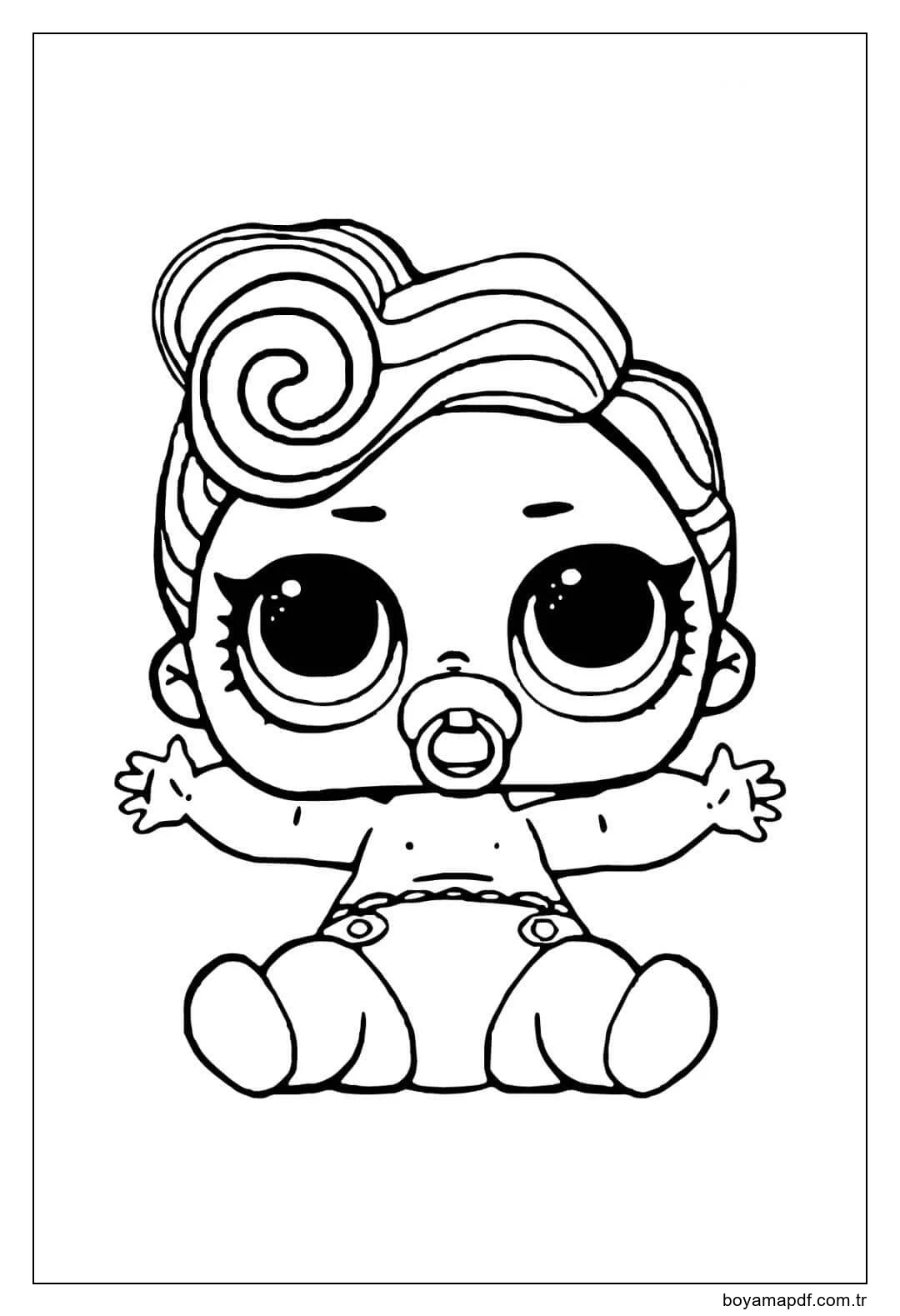LOL Bebek Bawaii Boyama Sayfası