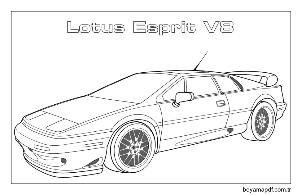 Lotus Esprit V8 Boyama Sayfası