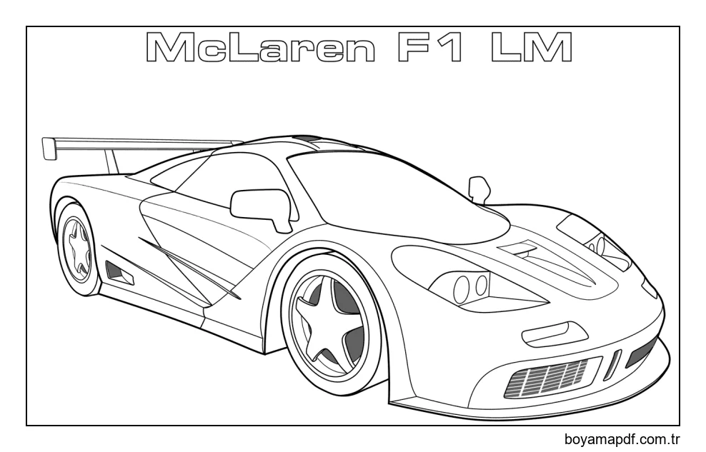 McLaren F1 LM Boyama Sayfası