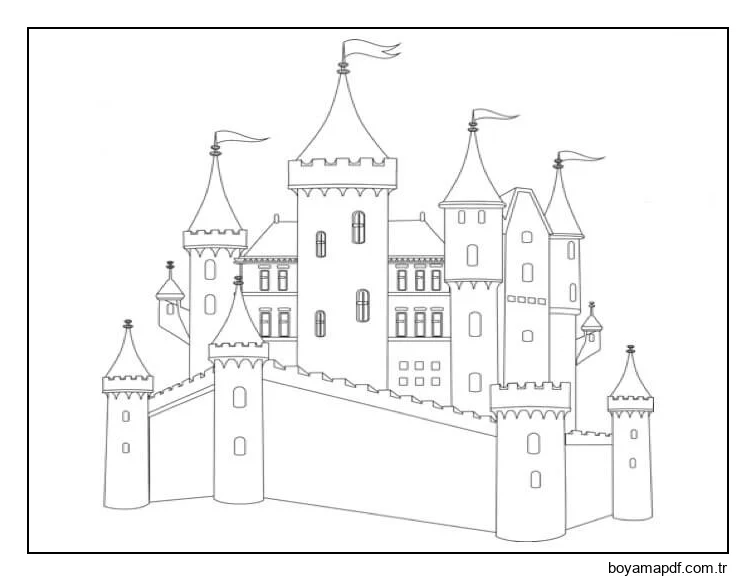 Mükemmel Kale Boyama Sayfası