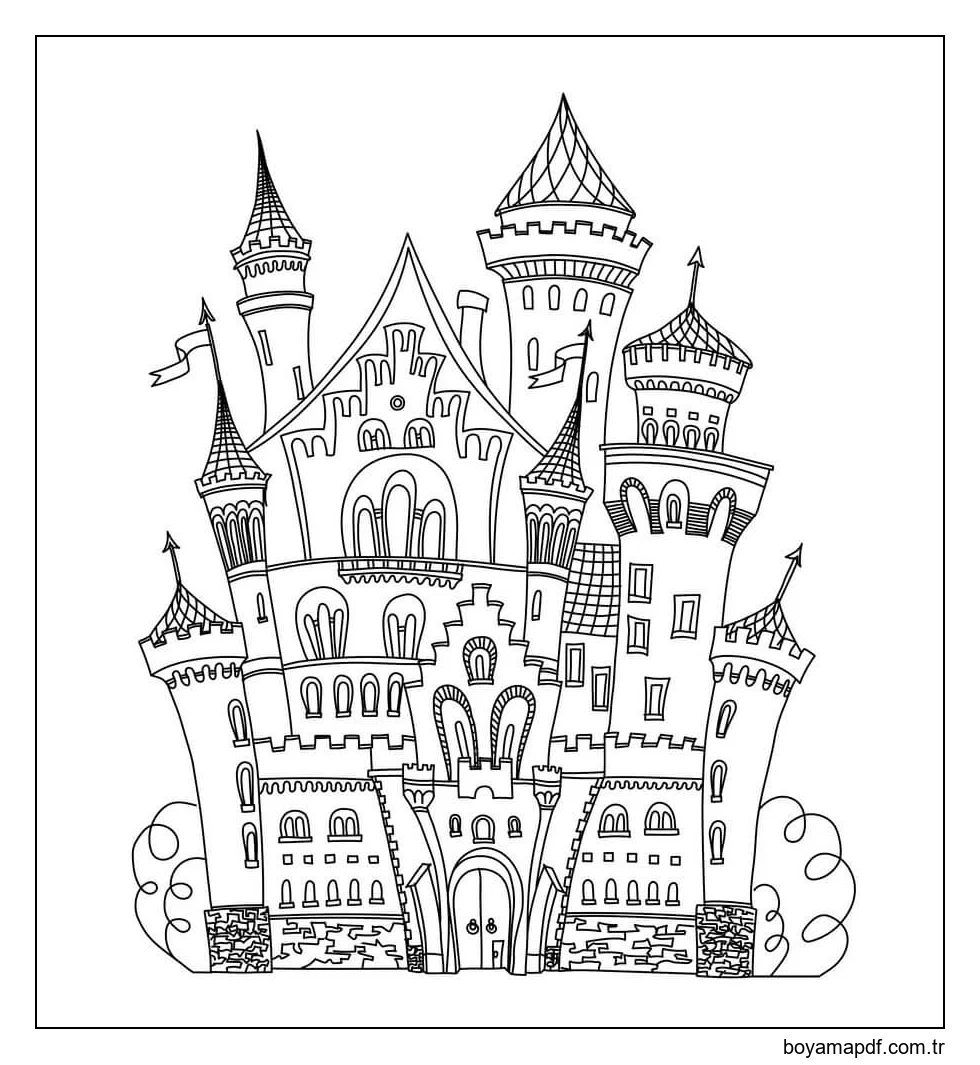 Müthiş Kale Boyama Sayfası
