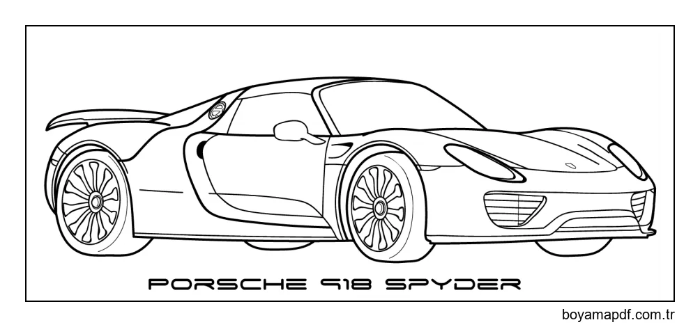 Porsche 918 Casus Boyama Sayfası