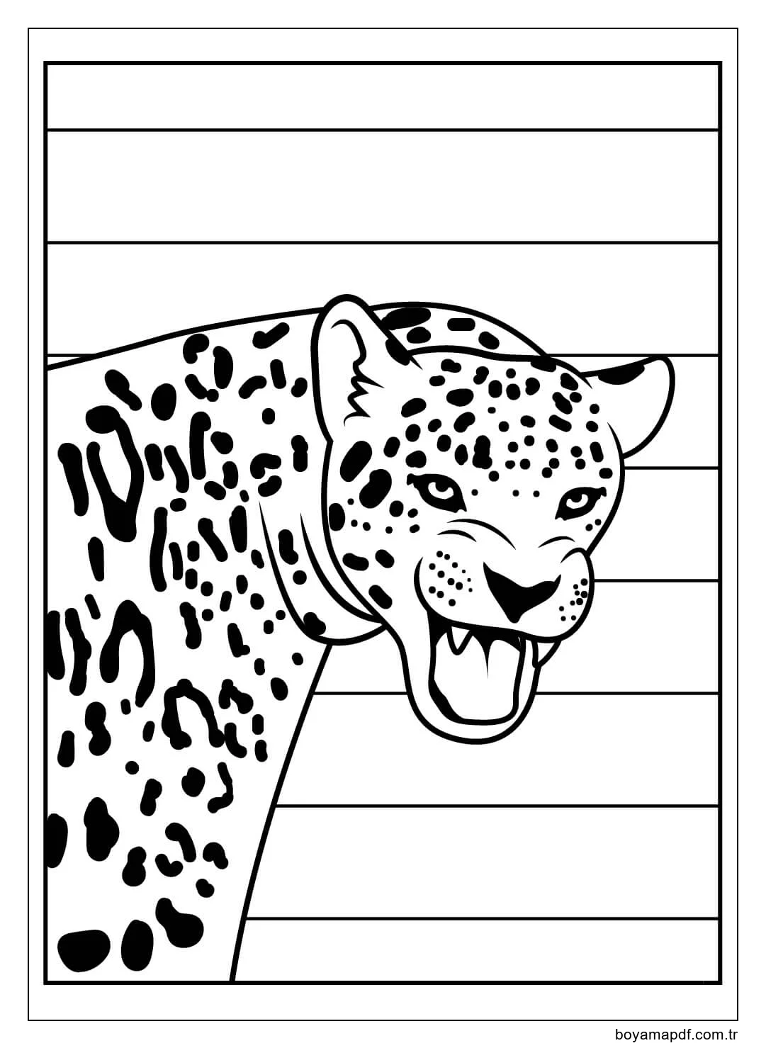 Portre Jaguar Boyama Sayfası