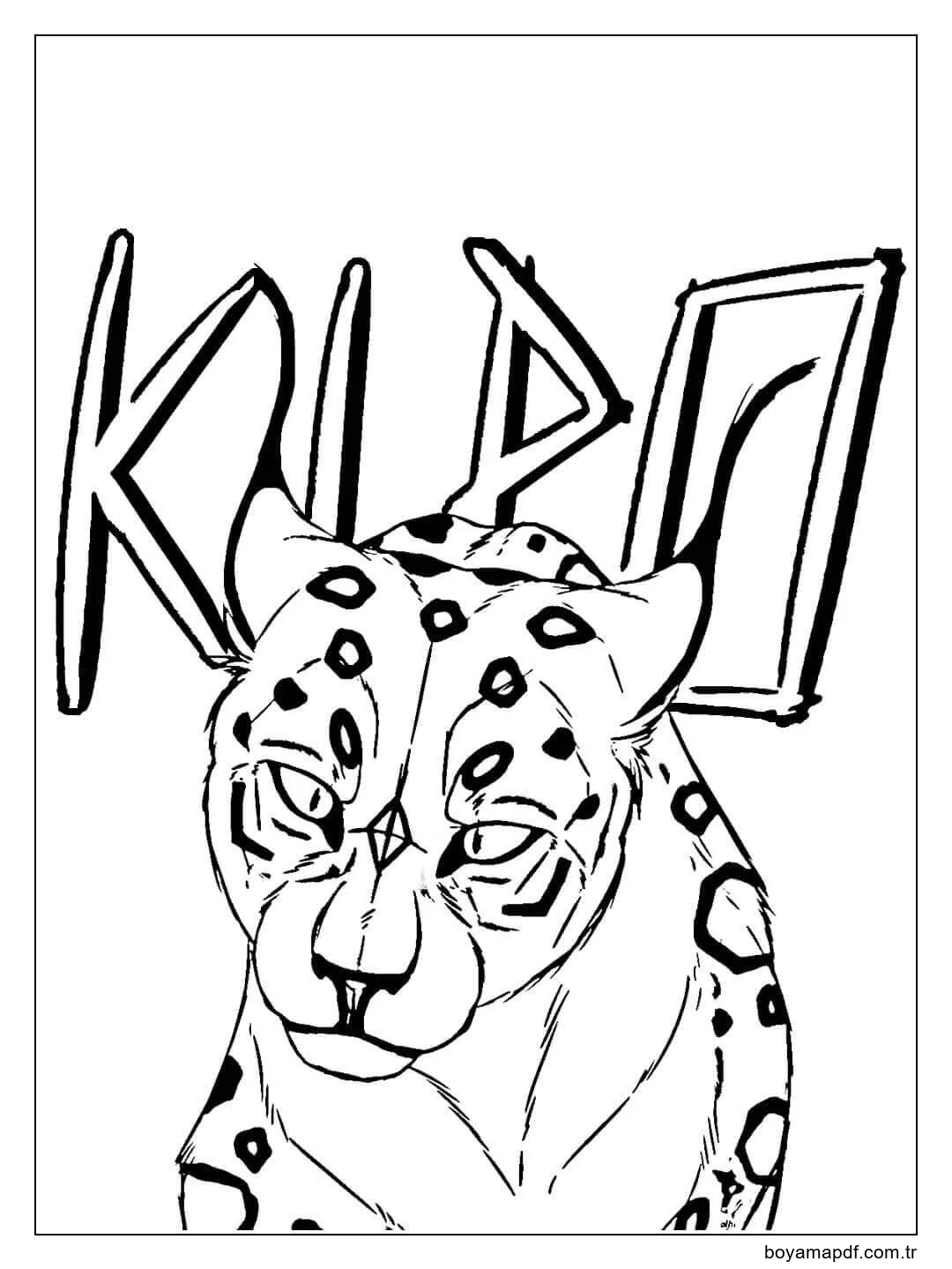 Portre Kipo Jaguar Boyama Sayfası