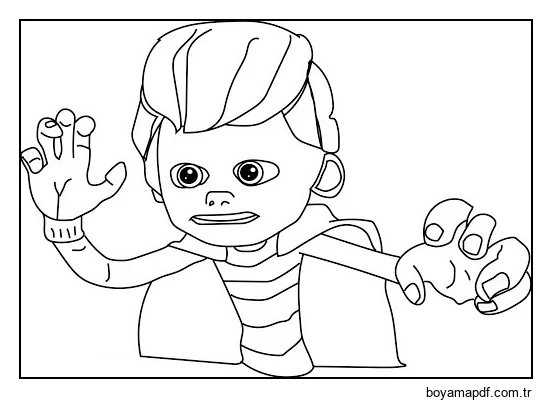 Rafadan Tayfa Akın Abra Boyama Sayfası