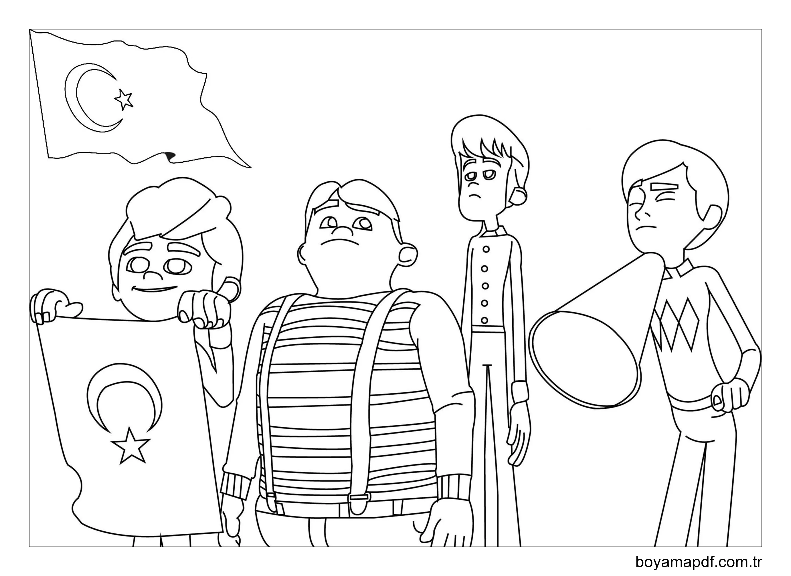 Rafadan Tayfa Serin Boyama Sayfası