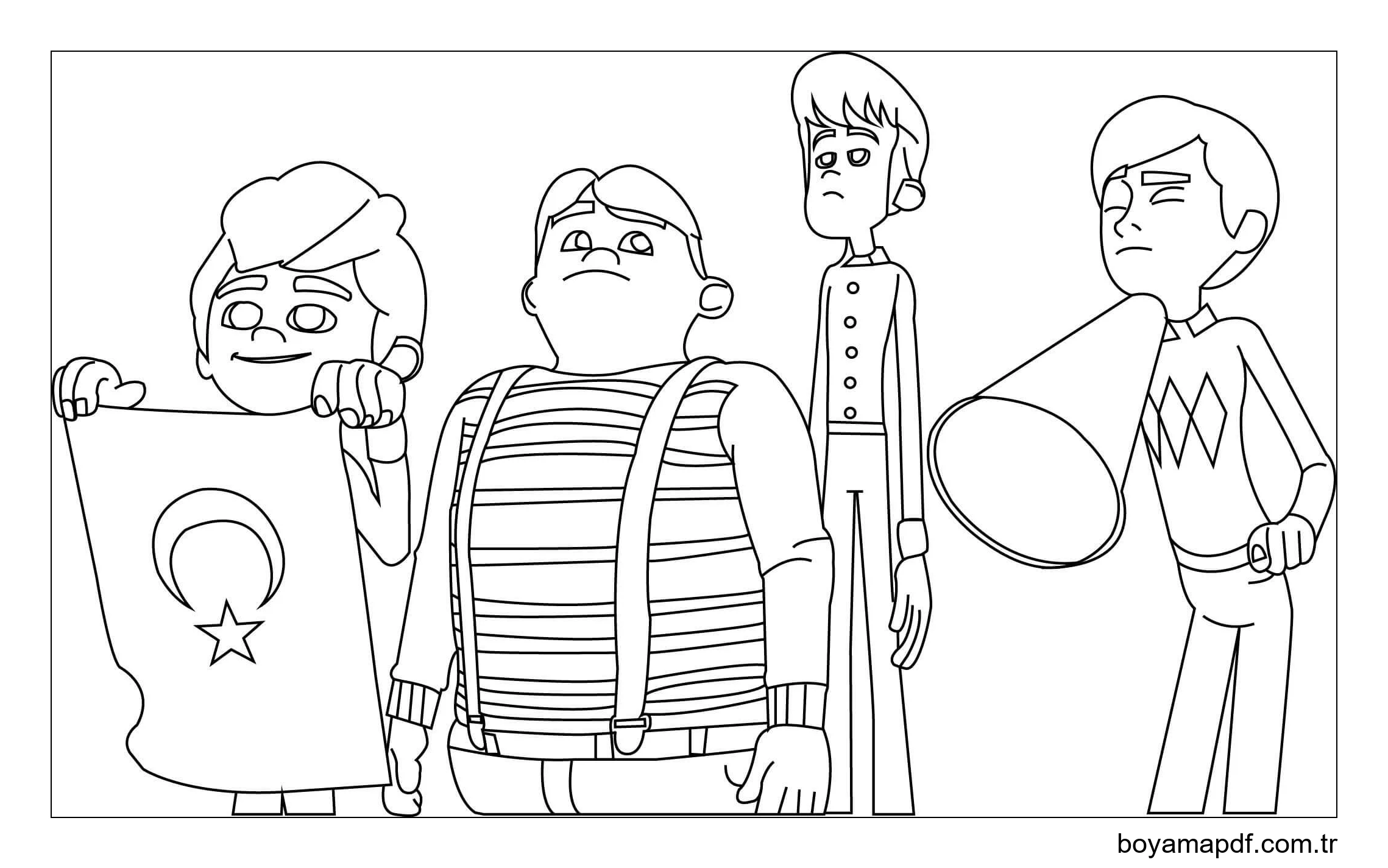 Rafadan Tayfa Takımı Boyama Sayfası