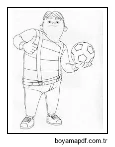 Rafadana Taylar Futbol Oyna Boyama Sayfası