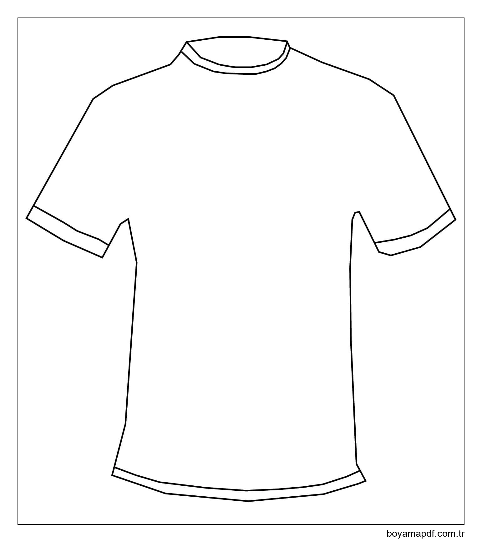 Resim Tişört ücretsiz Boyama Sayfası