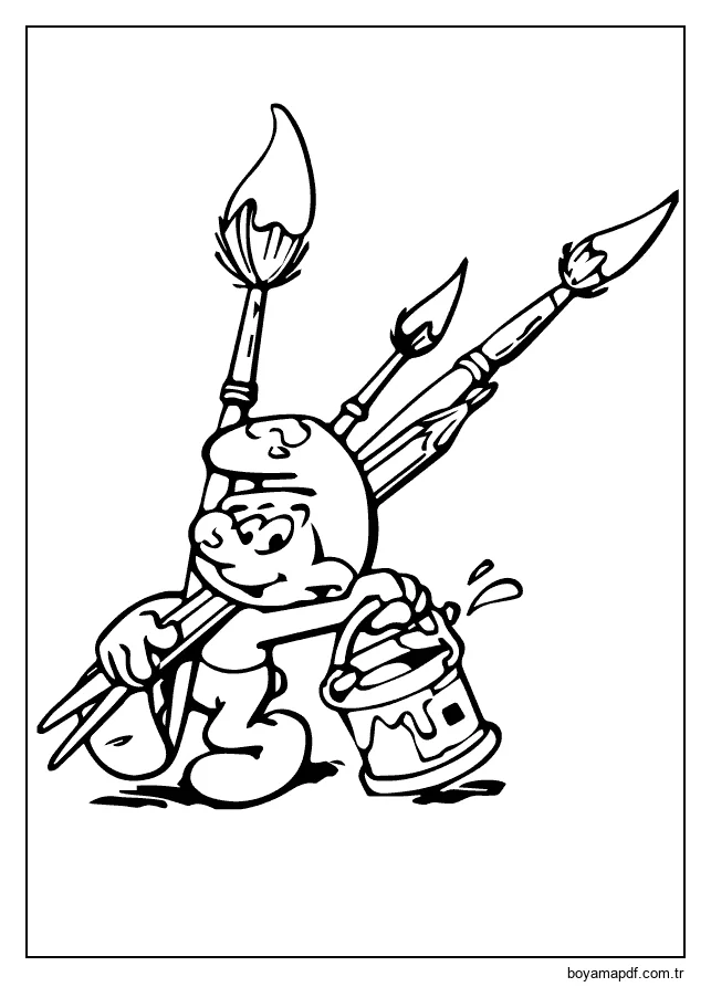 Ressam Şirin Çocuk Boyama Sayfası