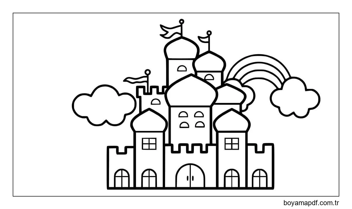 Sevimli Kale Boyama Sayfası