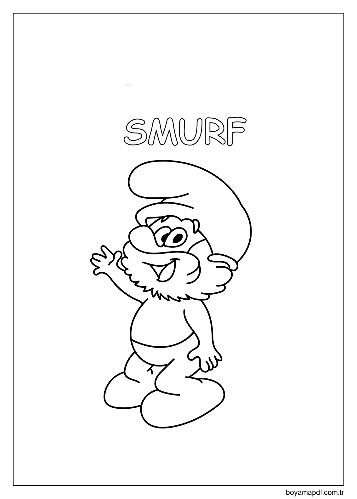 Şirin Baba Boyama Sayfası