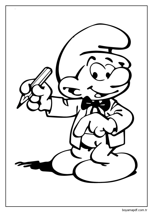 Şirin Yazmaya Hazır Boyama Sayfası