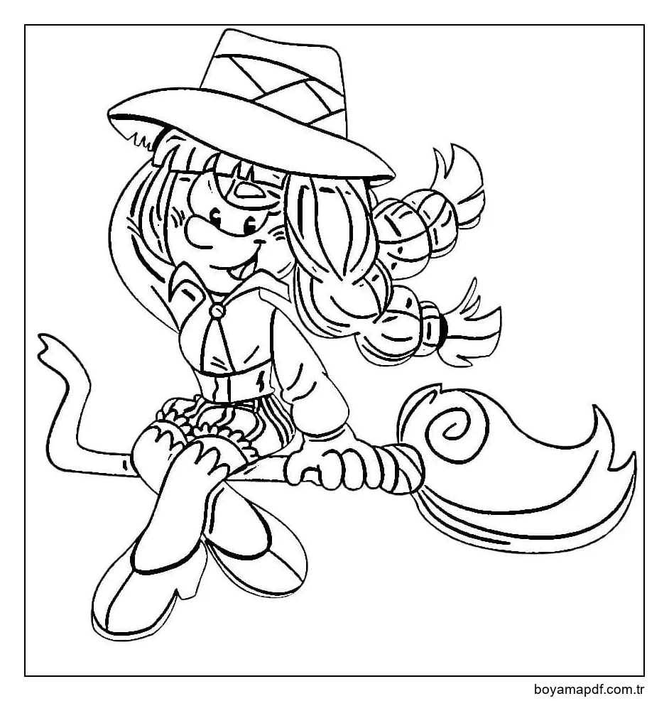 Şirinler basit çiz Boyama Sayfası