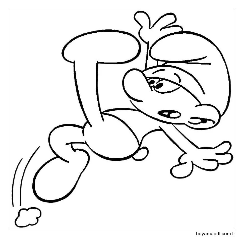 Şirinler çiz yazdır Boyama Sayfası