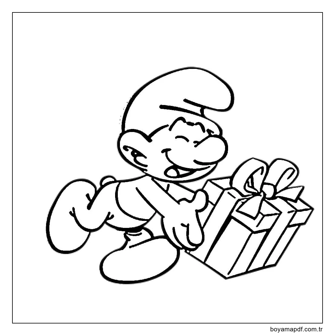 Şirinler ücretsiz çizin Boyama Sayfası