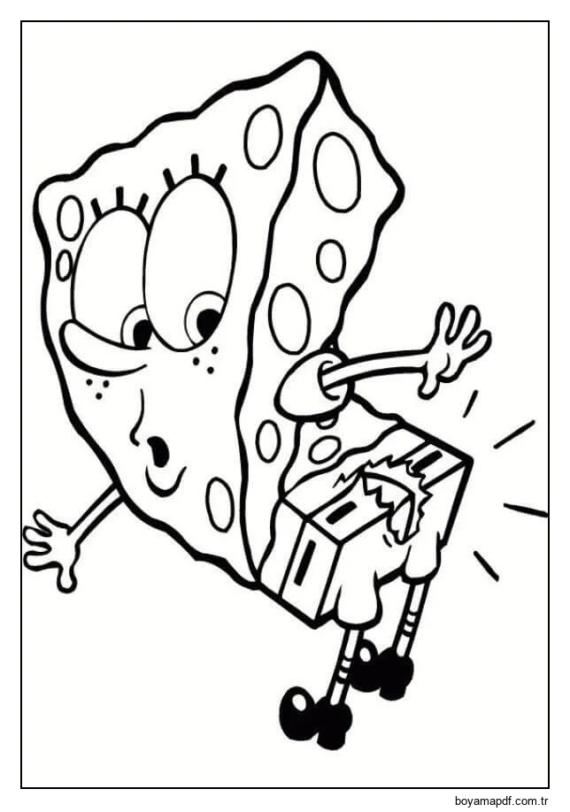 Sünger Bob Eğlenceli Boyama Sayfası