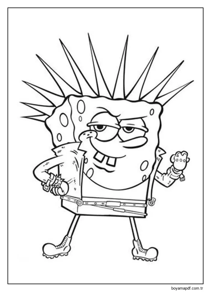Sünger Bob Kaya Boyama Sayfası