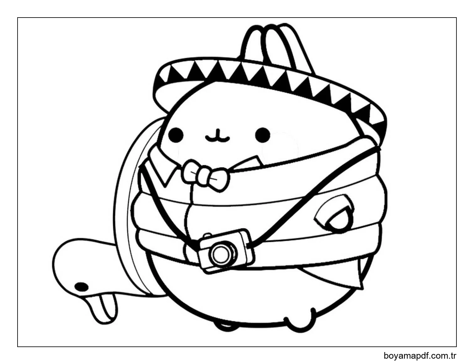 Temel Kawaii Boyama Sayfası