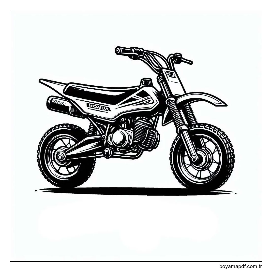 Temel Motokros Boyama Sayfası