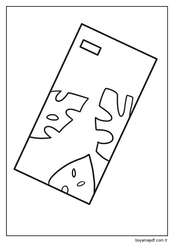 Temel Telefon Kılıfı Boyama Sayfası