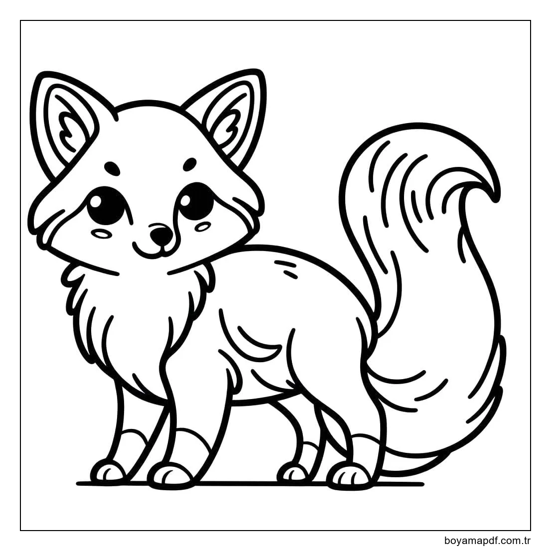 Tilki 3'i çiz Boyama Sayfası
